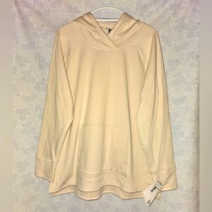 RBX Women’s Hooded XHeat Plush Lined Pullover Sweatshirt XL Cream Cozy Plush